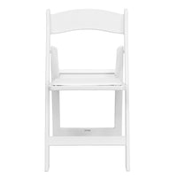 Flash Furniture Hercules Series 1000 lb. Capacity Resin Folding Chair with White Vinyl Seat, White, 20 Pack-White Resin