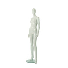 Can-Bramar RP Adult Female Abstract Mannequin 70"H, 12" Dia Glass Base, Shiny Black-Adult Female Abstract Mannequin in a shiny black finish.