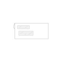 Deluxe Double Window Confidential Envelopes, 7-1/2" x 3-1/2", 500 Pack (W774-500)-#24 white wove