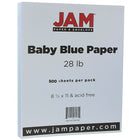 JAM Paper Matte Paper, 8.5 x 11, 28lb Baby Blue, 500 Pack (5155794B)-Baby blue