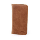 Roots Premium Leather 2-in-1 Folio Case For Use With iPhone XR, Brown-Luxurious and elegant leather style finish