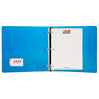 JAM Paper Heavy Duty 3" 3-Ring Flexible Poly Binder - Blue -Quantity: Sold Individually, Made to be long lasting and resist tearing or bending, easy to clean