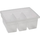 Copernicus Educational Products Leveled Reading Large Divided Book Tubs, Clear-Dimensions: 12"(W) x 6"(D) x 15"(L)