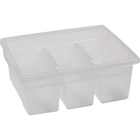 Copernicus Educational Products Leveled Reading Large Divided Book Tubs, Clear-Dimensions: 12"(W) x 6"(D) x 15"(L)
