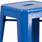 Flash Furniture Metal Indoor/Outdoor Bar Table Set with 2 Backless Barstools, Blue (CH31330B230SQBL)-27.75"W x 27.75"D x 40"H/Square