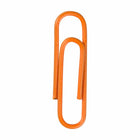 JAM Paper Colored Standard 1" Paper Clips - Orange - 2 Packs of 100-Premium paper clips made from high quality vinyl coated steel wire