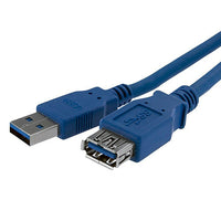 StarTech Blue SuperSpeed USB 3.0 Extension Cable A to A, M/F, 1m-Extends a USB 3.0 cable by up to a meter at transfer rates of up to 5 Gbps, which ensures an ideal connection even at longer distances