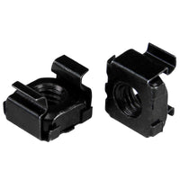 StarTech M6 Cage Nuts, 100 Pack, Black-All-black steel construction