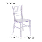 Flash Furniture Kids Crystal Transparent Chiavari Chair - 10 Pack-Polycarbonate Construction