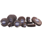 Merit Flap Wheels - Mandrel Mounted Flap Wheels, Aluminum Oxide/Ceramic, 120 Grit, 1-1/2" x 1" x 1/4" - 12 Pack-Abrasive Material: Aluminum Oxide