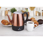 Euro Cuisine 4 Cup Electric Coffee Percolator - Copper (PER04)-Uses cold tap water