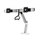 North Bayou 24"-32" Gas-Strut Desktop Dual Monitor Arm - White (F32-W)-Dual screen monitor mount
