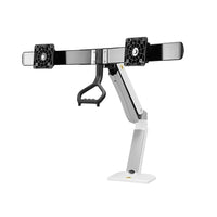 North Bayou 24"-32" Gas-Strut Desktop Dual Monitor Arm - White (F32-W)-Dual screen monitor mount