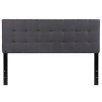 Flash Furniture Bedford Tufted Upholstered Queen Size Headboard - Dark Grey Fabric-Contemporary Style