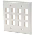 Digiwave Keystone Wall Plate, 12 Slots, 5" x 7" x 1", White-Compatible with Any Standard Keystone Jack