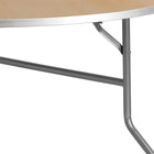 Flash Furniture 60" Round HEAVY DUTY Birchwood Folding Banquet Table with METAL Edges-5' Folding Table