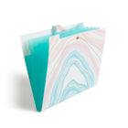 U Brands 5 Pocket Fashion Expandable File - Open Top - Pastel Geode (3305F06-24)-# of Tabs: 6
