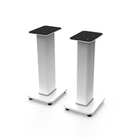Kanto SX22W 22" Tall Fillable Speaker Stands with Isolation Feet - White-Designed to decouple your speakers and stands from the floor to prevent unwanted vibrations from transferring into the room