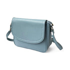 Nicci Medium Crossbody Bag with Front Flap - Powder Blue-Blue - Polyurethane