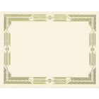 St. James Premium Weight Certificates, Jazz Design, Gold Foil, Ivory, 15 Pack-Premium 65lb ivory certificates
