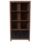 Flash Furniture New Lancaster Collection 59.5"H 6 Cube Storage Organizer Bookcase - Crosscut Oak Wood Grain Finish-Contemporary Style