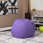 Flash Furniture Small Solid Purple Kids Bean Bag Chair-Cotton Upholstery