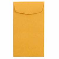 JAM Paper #6 Coin Business Recycled Envelopes - 3 3/8" x 6" - Brown Kraft - 100 Pack-Colour: Brown Kraft