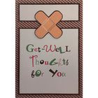 Rosedale 5-1/2" x 8" Masculine Get Well Greeting Cards And Envelopes, 6 Pack (19906)-Printed on premium uncoated card stock