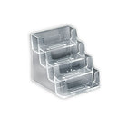 Azar Displays 4" x 3.63" x 3.5" 4-Tier Acrylic Business Card Holder, 10 Pack (252004)-Perfect for a counter space