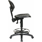 Nicer Furniture Urethane Multi-Function Drafting Stool-Full adjustment capabilities including seat height, seat and back tilt and lock, and foot ring height adjustment