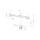 Techly 2 Monitor Desk Stand for 13-27in Screens, (ICA-LCD 482-D)-Supports VESA 75x75 & 100x100 mm