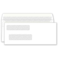 Deluxe Double Window Self-Seal Cheque Envelopes, 8-5/8" x 3-5/8", 500 Pack (92552-500)-Double window, confidential self seal