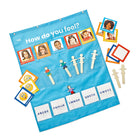 Hand2Mind Express Your Feelings Pocket Chart - Multicolor-social emotional learning activities: Since each pocket chart has 30 people-shaped craft sticks, each student can put their person in the pocket under the emotion they're feeling today. An anger management toy classroom essential for kids who have a hard time expressing their emotions.