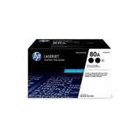 HP 80A Black Dual LaserJet Toner Cartridge-Black