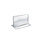 Azar Displays 5" x 7" Horizontal Double Sided Stand Up Acrylic Sign Holder, Clear, 10 Pack (152723)-Stand up sign holder is perfect for tabletop displays, restaurant table displays, and hotel concierge desks