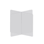 Mark Maker 4 Way Table Divider - 36" L x 36" W x 31.5" H - 1/4" clear acrylic - no pass throughs-Social distancing for up to 4 people