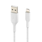 Belkin 3' Lightning To USB-A Cable - White-Tested to withstand 10,000 plus bends