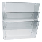 Storex Wall Files - Legal Size - Clear - 18 Pack - 6 Sets of 3-Includes 3 mounting options: anchor and screw, double-sided tape, and pocket clip