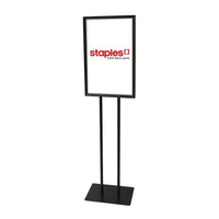 Futech BH-22F Floor Sign Holder, 54" x 14" x 10", Matte Black-Frame size: 14"W x 22"H 