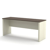 BESTAR Prestige + Credenza, White Chocolate/Antigua (99612-1152)-Prestige + is a timeless modular collection that will adapt to your needs, over time.