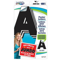 Artskills Jumbo Black And White-Repositionable Black and White Letters and Numbers