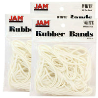 JAM Paper Rubber Bands, #33 Size, White Rubberbands, 300/Pack (333RBwhg)-Regular Size White Rubber Bands