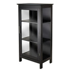 Winsome Poppy Display Cabinet-Overall assembled cabinet size is 23.63"W x 15.75'D x 47.24"H. Tempered Glass door and sides.