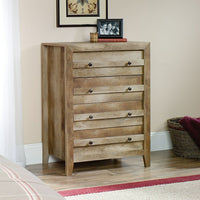 Sauder Dakota Pass 4-Drawer Chest, Craftsman Oak (418175)-4 drawers with metal runners and safety stops