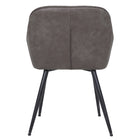 My Home My Living Microfiber Leather Arm Chair - Dark Grey - 2 Pack-Wipe clean with damp cloth