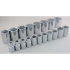 Gray Tools 19 Piece 1/2" Drive 6 Point SAE, Standard Chrome Socket Set, 3/8"-1-1/2"-Contains Sizes: 3/8", 7/16", 1/2", 9/16", 5/8", 11/16", 3/4", 13/16", 7/8", 15/16", 1, 1 1/16", 1 1/8", 1 3/16", 1 1/4", 1 5/16", 1 3/8", 1 7/16", 1 1/2".