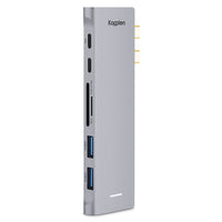 Kopplen USB-C 7 Ports Multi-function Hub 7 in 1 with SD and MicroSD Card Reader-HDMI: Supports max resolution of 4K/30Hz