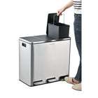 Step N' Sort 3 Compartment Trash and Recycling Bin - 54 L-Easy grip side handles