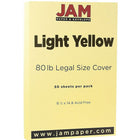 JAM Paper Matte Legal Cardstock, 8.5 x 14, 80lb Light Yellow, 50/Pack (16729341)-Light Yellow Cardstock