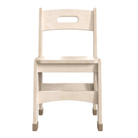 Flash Furniture Bright Beginnings Commercial Grade Wooden Classroom Chairs, 11.5" Seat Height with Foot Caps - Natural -Set of 2-Modern Preschool Classroom Chairs, Set of 2